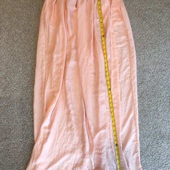 Long Pink Skirt with Grey Trim - Picture 3 of 6